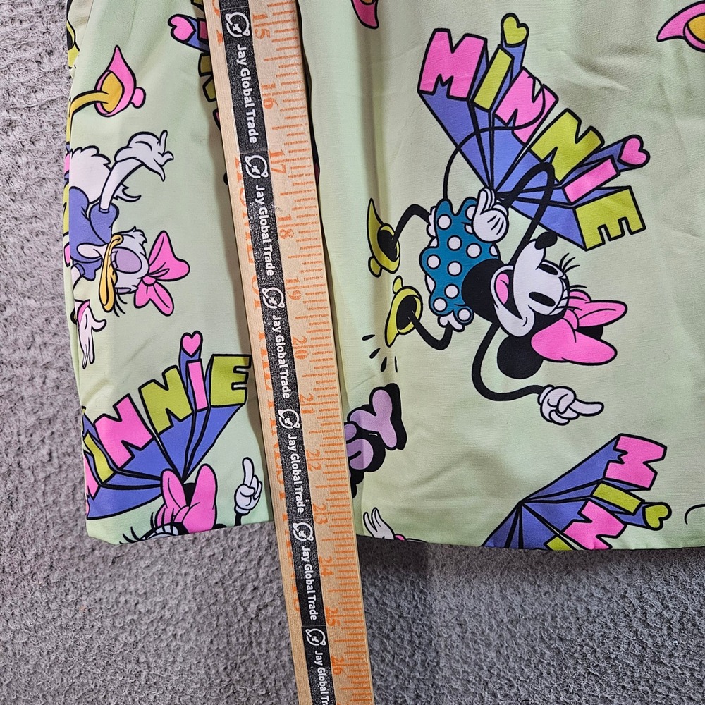 NEW Disney Minnie Mouse Daisy Duck Girls Hooded Jacket Light Green Pink XL 10 Yr - Picture 11 of 12